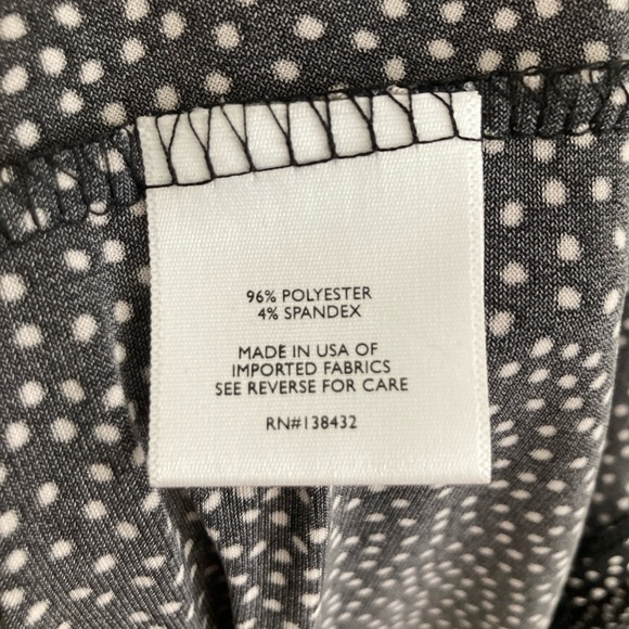 Modcloth Polka Dot Black and White Long Sleeve Dress Ditsy Stretch Pullover 4X - Picture 10 of 11